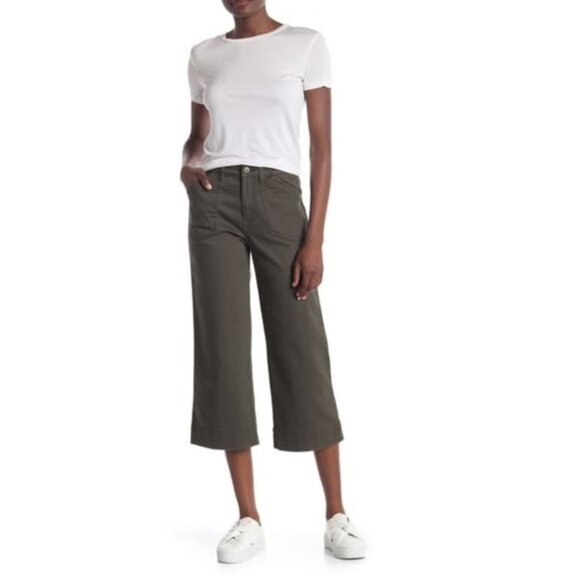 SUPPLIES BY UNION BAY Kylee Twill Cropped Wide Leg - Picture 1 of 8